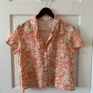 Cloth & Stone Abstract Floral Camp Shirt